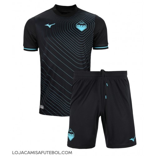 Camisa de Futebol Lazio Equipamento Alternativo Infantil 2024-25 Manga Curta (+ Calças curtas)